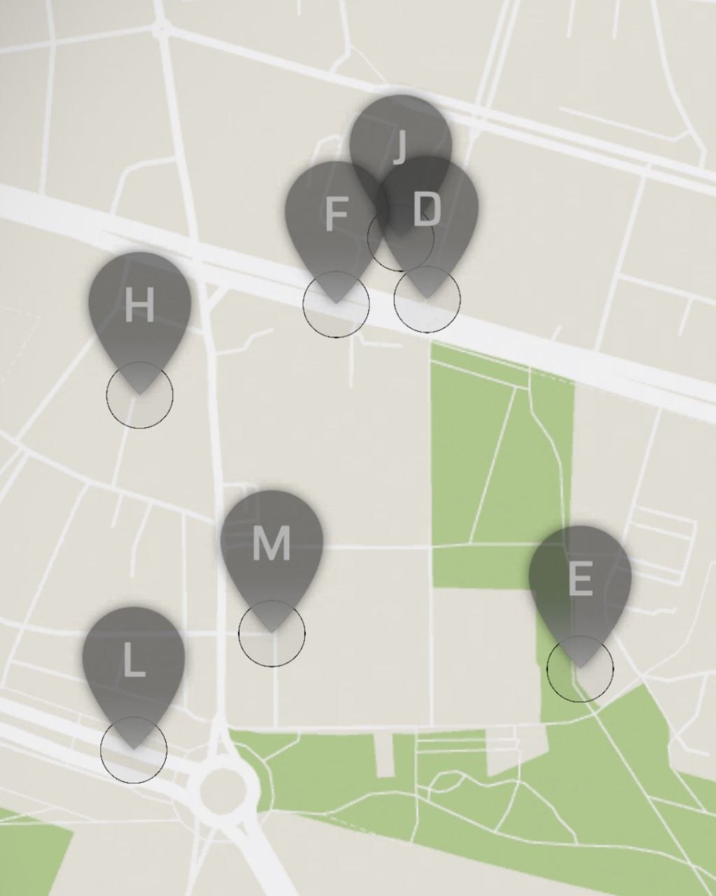 Map with generated Hotspots